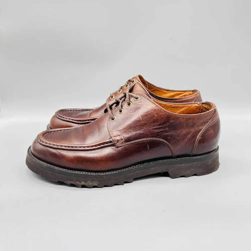 Cole Haan Shoes Mens 10 Brown Leather Lug Sole Moc Toe Casual Comfort Walking